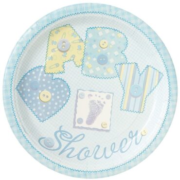 Baby blue stitch Plates 23cm 8pcs