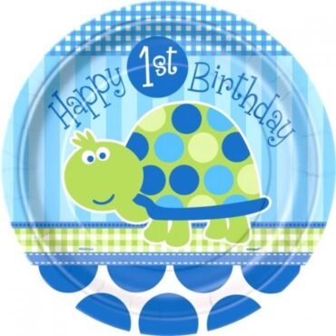 Turtle Blue Plates 23cm 8pcs