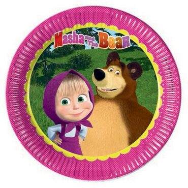 Masha and the bear Plates 23cm 8pcs