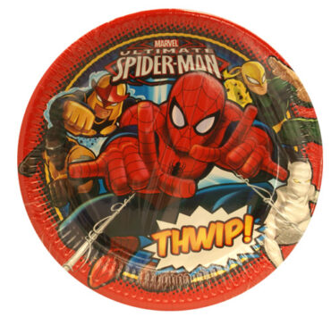 Spiderman Plates 20cm 8pcs